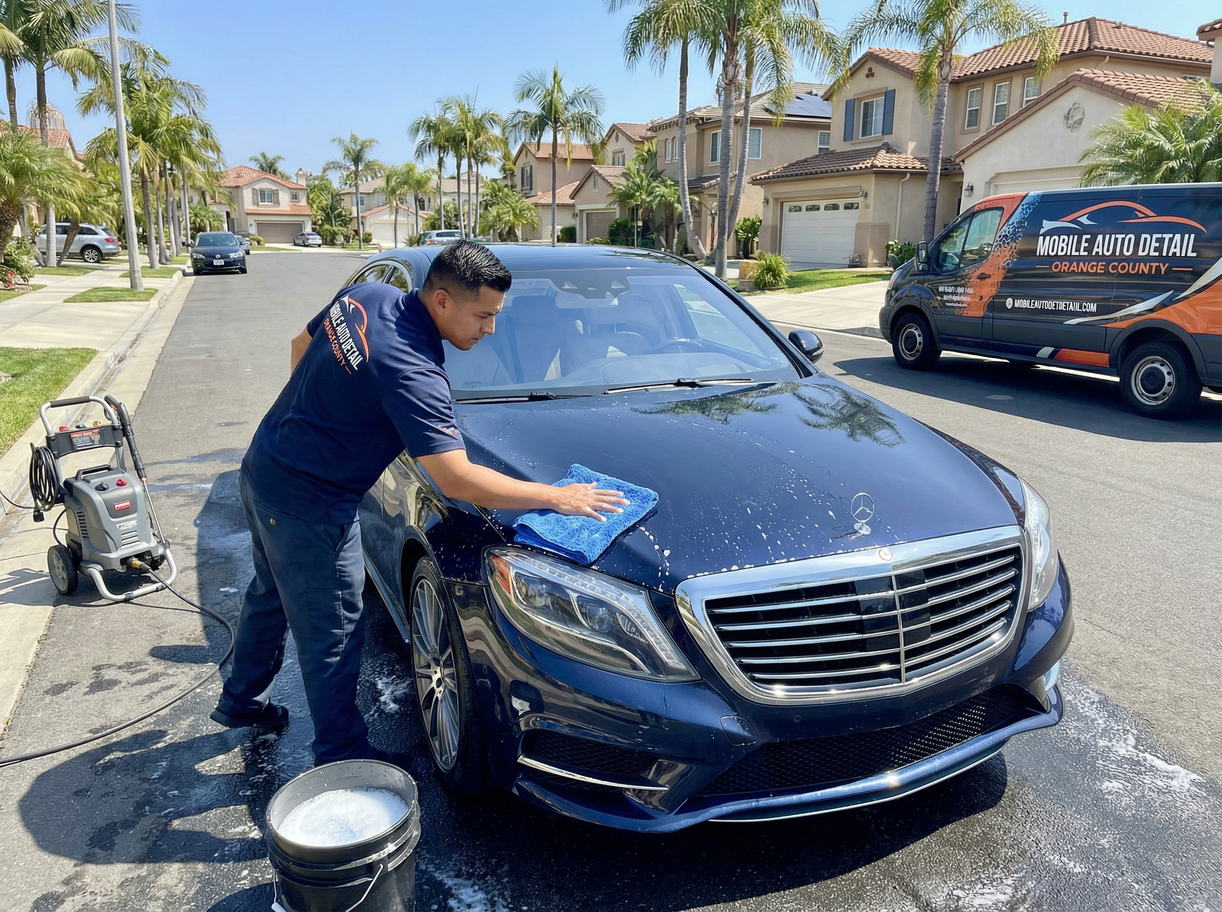 Professional mobile car detailing service in Orange County, California - regular wash service - JIMENEZ ROYAL WASH